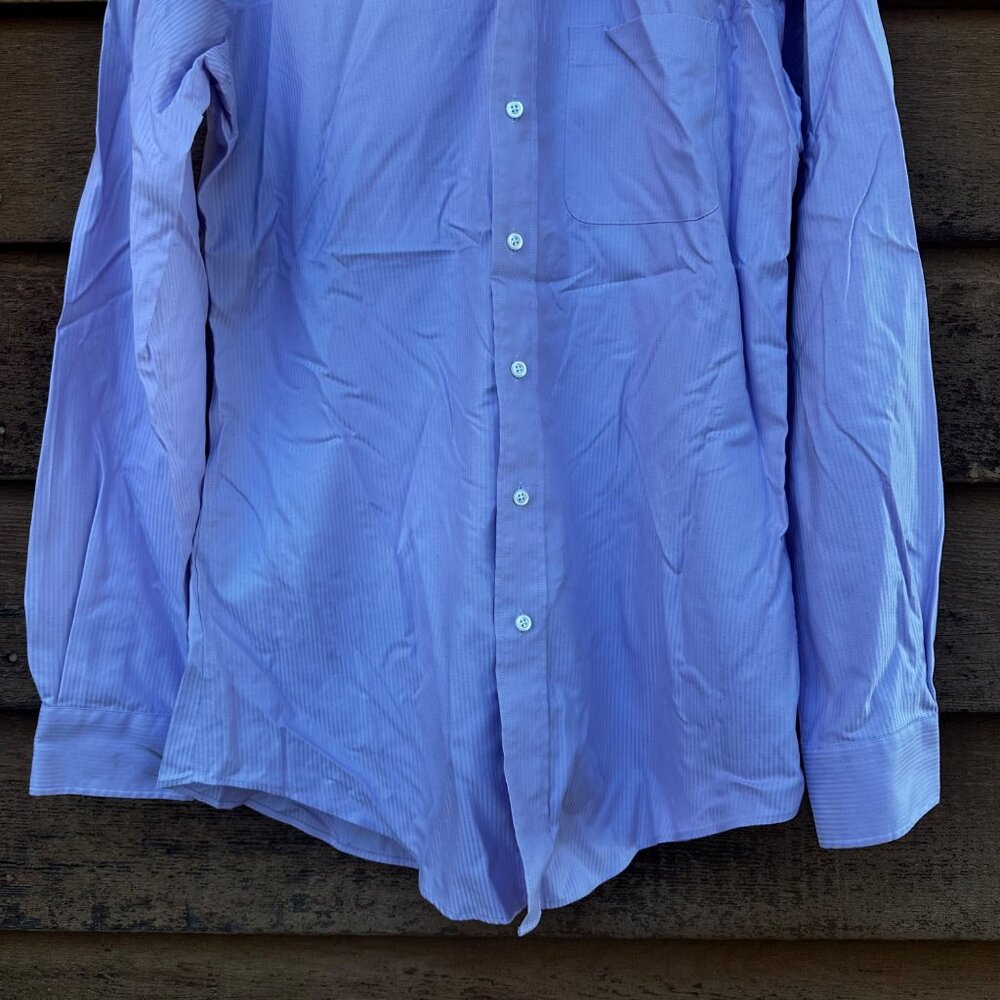 Joseph & Feiss Non- Iron Fitted Mens Button Down Dress Shirt Size 16 - Picture 6 of 8